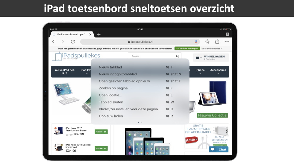 iPad toetsenbord sneltoetsen. Bekijk  hoe je efficiënter kan werken !