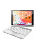 iPadspullekes.nl iPad 2020/2021 10.2 Inch  toetsenbord draaibare case zilver
