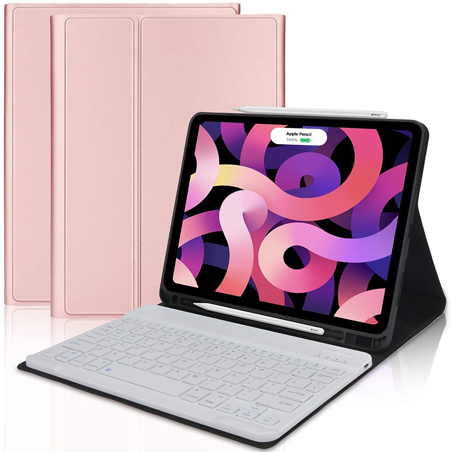 compromis mot Leeg de prullenbak iPad Air 2022 /2020 10.9-inch toetsenbord afneembaar roze | Bestel Nu! -  iPadspullekes