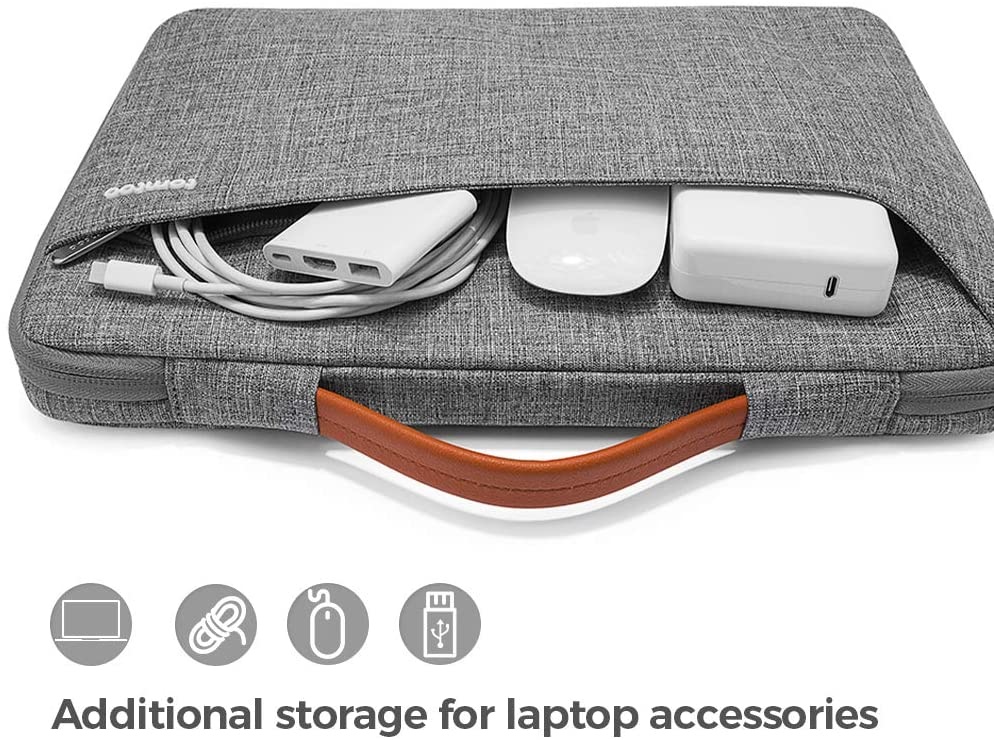 gevogelte Mevrouw jongen Tomtoc 13-inch design laptop tas grijs A22-E01G01 - iPadspullekes