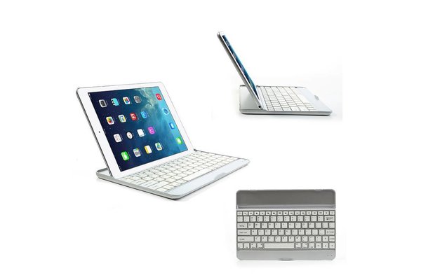 iPadspullekes.nl iPad Air toetsenbord bluetooth aluminium case wit