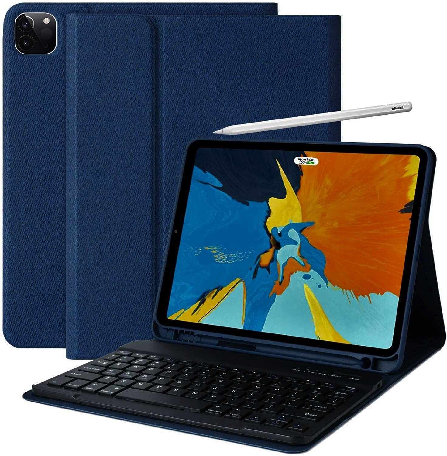 iPad Air 2022 /  2020 10.9-inch toetsenbord afneembaar blauw