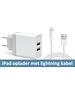 iPadspullekes.nl Oplader met Lightning 2 meter kabel (iPhone, iPad 2017/2018, 2019/2020/2021 10.2 , Pro 9.7/10.5, 12.9 (2015/2017), Air 1/2)