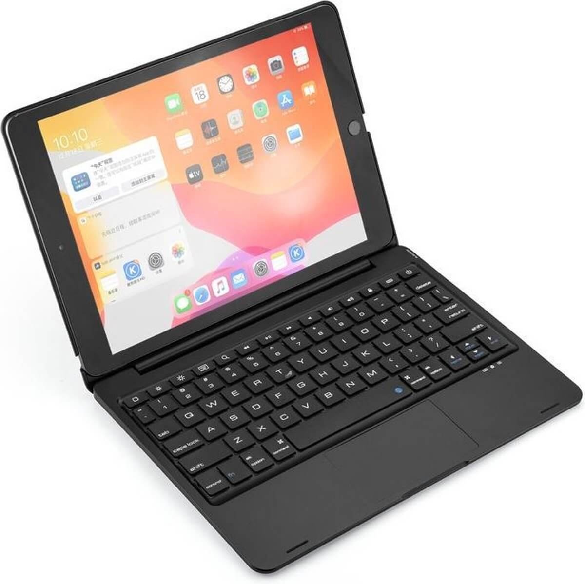 iPad 2020/2021 10.2 Inch toetsenbord hoes met touchpad zwart