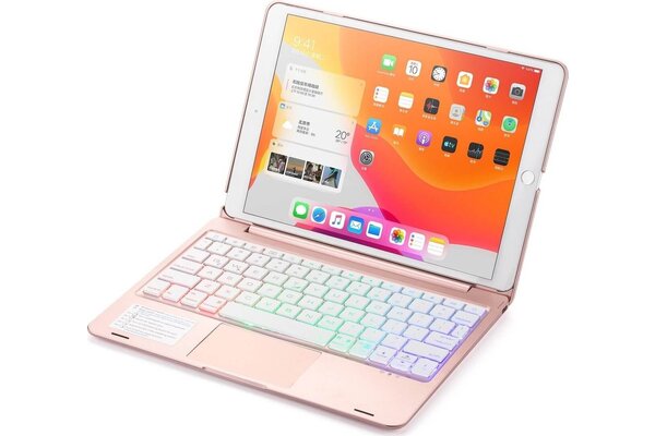 iPadspullekes.nl iPad 2020/2021 10.2 Inch toetsenbord hoes roze