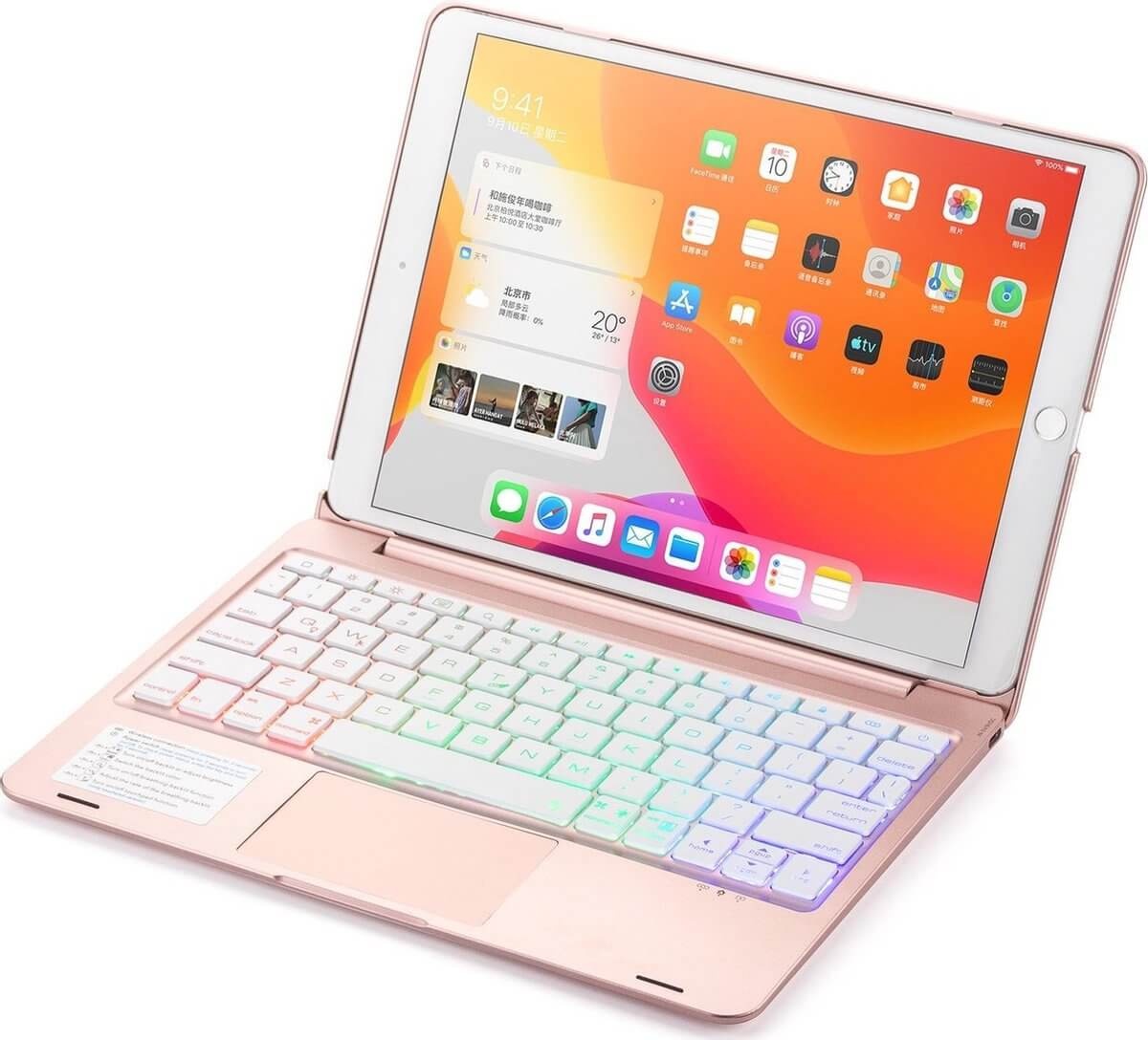 iPad Air 2019 hoes roze - in - iPadspullekes