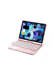 iPadspullekes.nl iPad Air 11 Inch 2024 / 10.9 Inch 2022/2020 Toetsenbord Case Rosé Goud 360 graden draaibaar met Touchpad  Muis