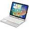 iPadspullekes.nl iPad 2022 10.9 Inch 10de Generatie Toetsenbord Case Zilver 360 graden draaibaar met Touchpad Muis