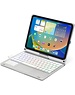 iPadspullekes.nl iPad 2022 10.9 Inch 10de Generatie Toetsenbord Case Zilver 360 graden draaibaar met Touchpad Muis