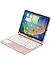 iPadspullekes.nl iPad 2022 10.9 Inch 10de Generatie Toetsenbord Case Rosé Goud 360 graden draaibaar met Touchpad  Muis