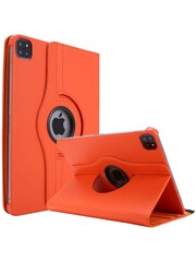 iPadspullekes.nl iPad Air 13-inch (2024) 360 Graden Hoes Oranje Leer