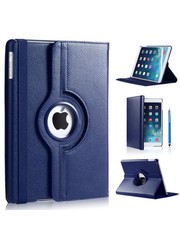 iPadspullekes.nl iPad Pro 9,7 hoes 360 graden donker blauw leer