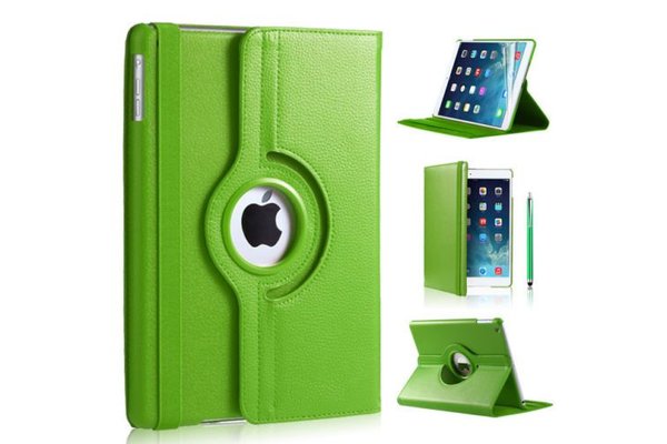 iPadspullekes.nl iPad Pro 9,7 hoes 360 graden groen leer