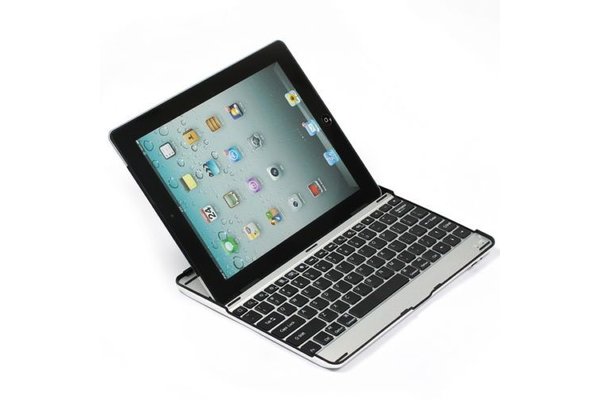 iPadspullekes.nl iPad hoes met toetsenbord aluminium grijs