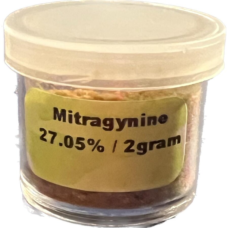 Extract / bevat  27.05%  Mitragynine!-3