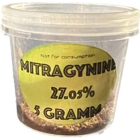 Extract / bevat  27.05%  Mitragynine!