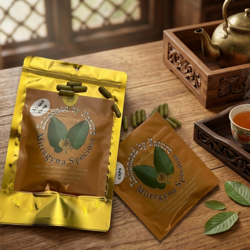 2x Stärkere Kratom Kapseln ((Ohne Extrakt) 