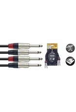 Stagg cable 2x jack - jack 3m