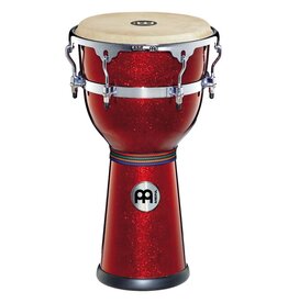 Meinl DJF3RSP fiber optic djembe, 12 inch red sparkle used model clearance