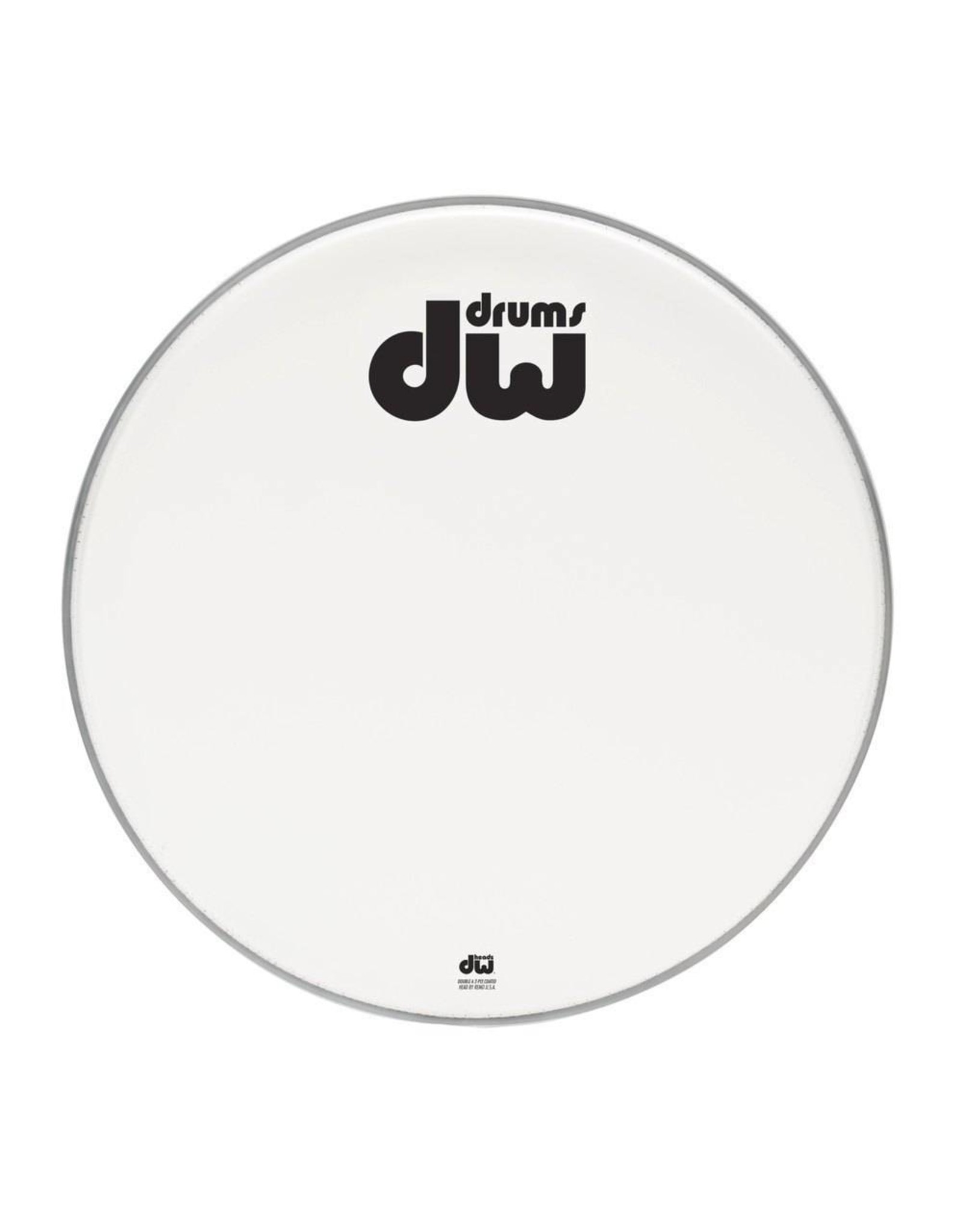 DW drumworkshop DW Bass Drum vorderen Kopf Bilayer weiß beschichtet 23 "DRDHACW23K