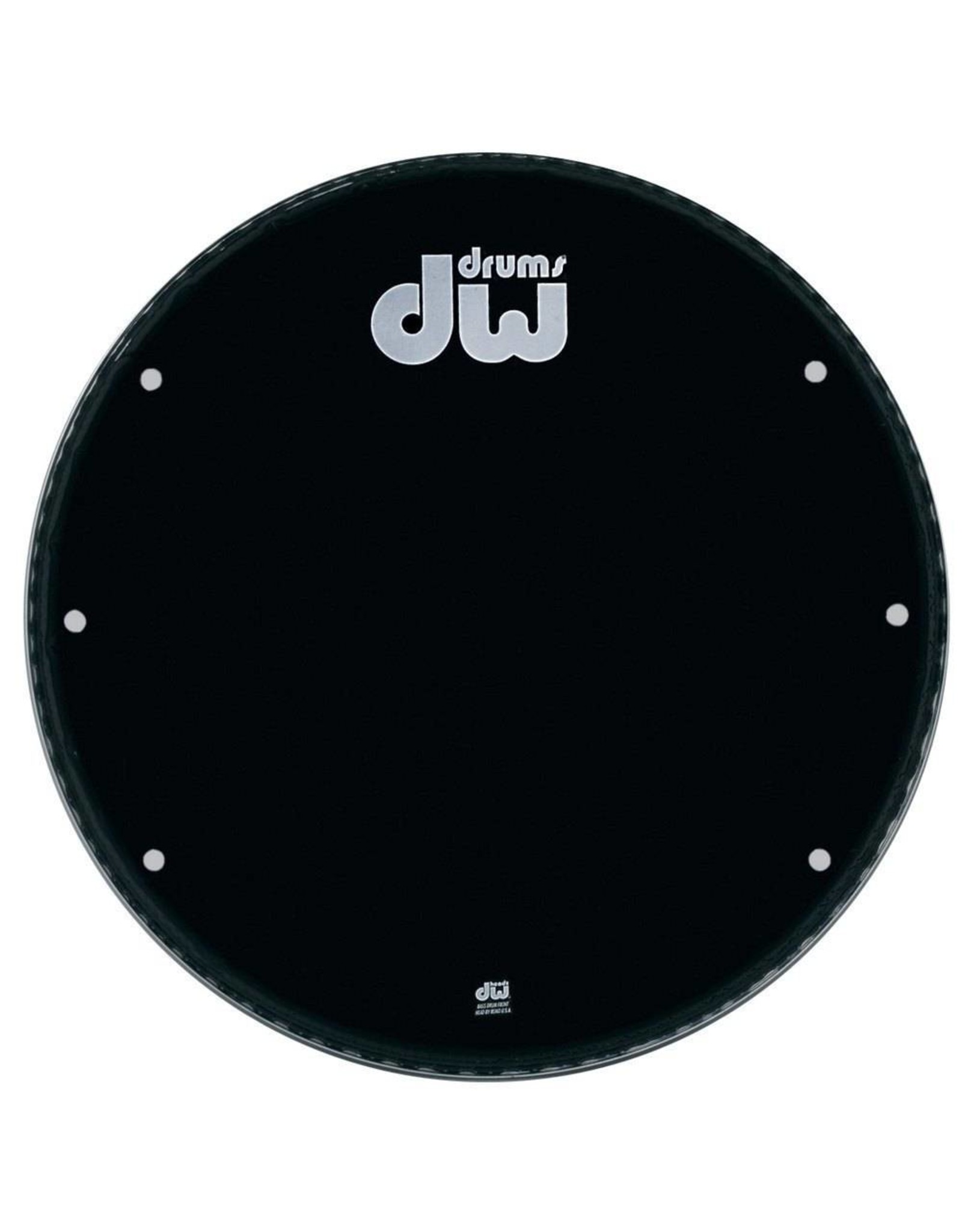 DW drumworkshop DW Bass Drum Front Kopf Ebony Black 23 "GB 23K mit Löchern