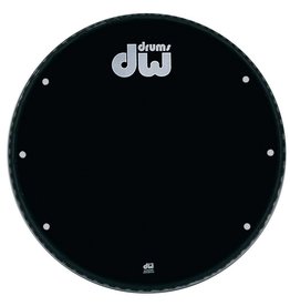 DW drumworkshop DW bass drum front head Ebony Black 23 "GB 23K with holes