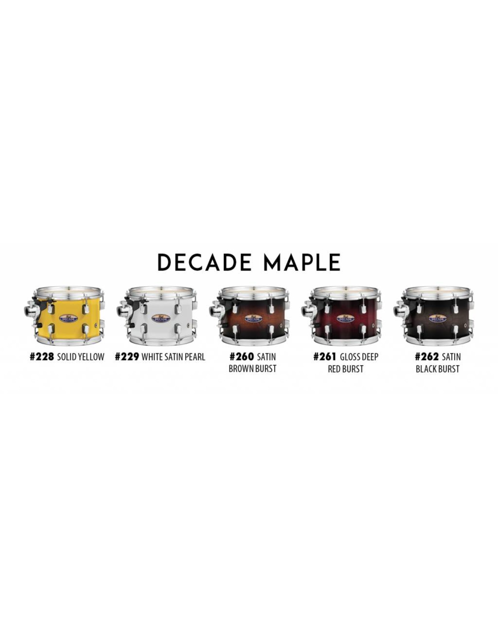 Pearl DMP925S/C227 DECADE Satin Slate Black drumstel incl. HWP830 hardwarepack