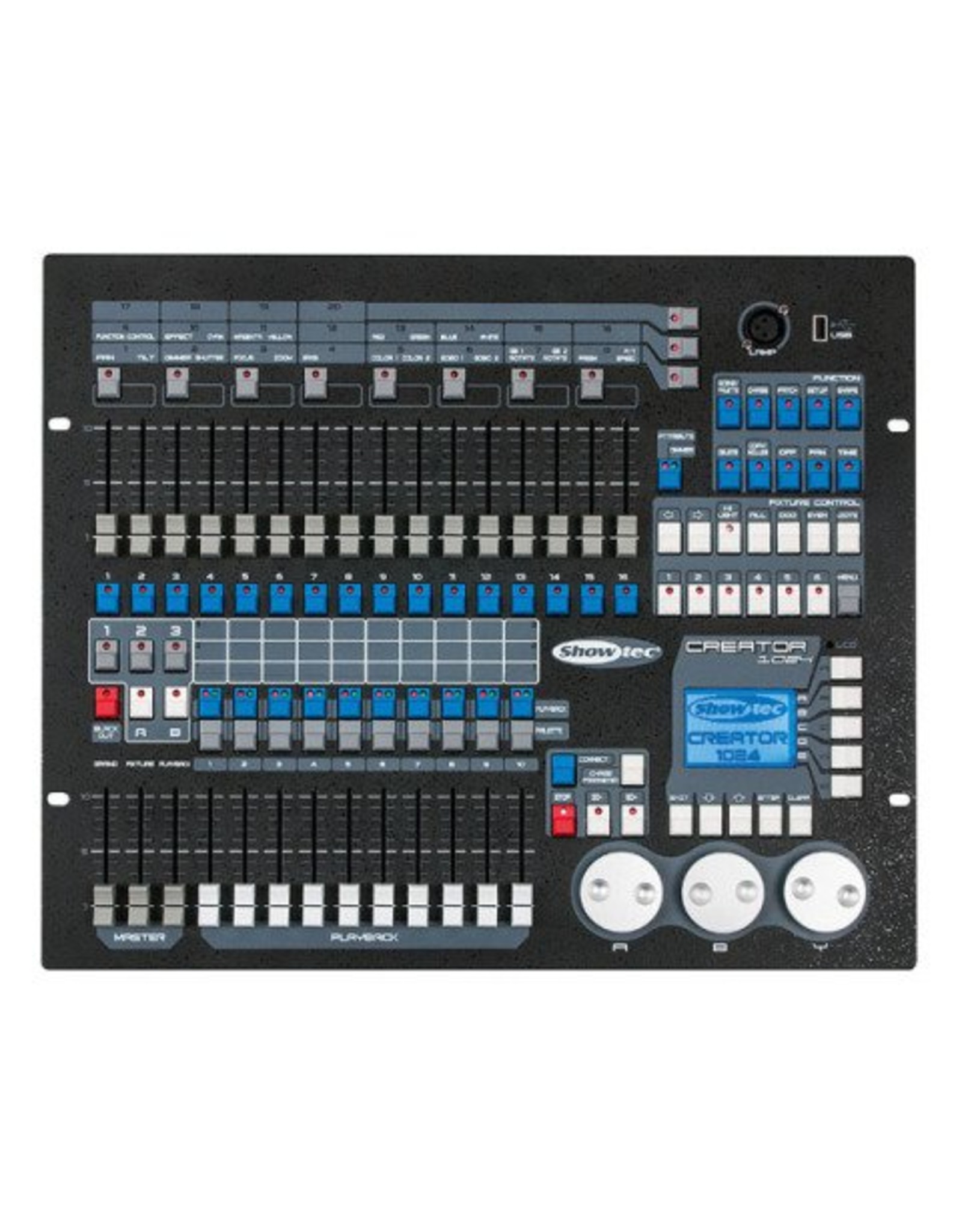 Showtec Creator 1024 winkelmodel incl. Flightcase console DMX lighting control table 50730