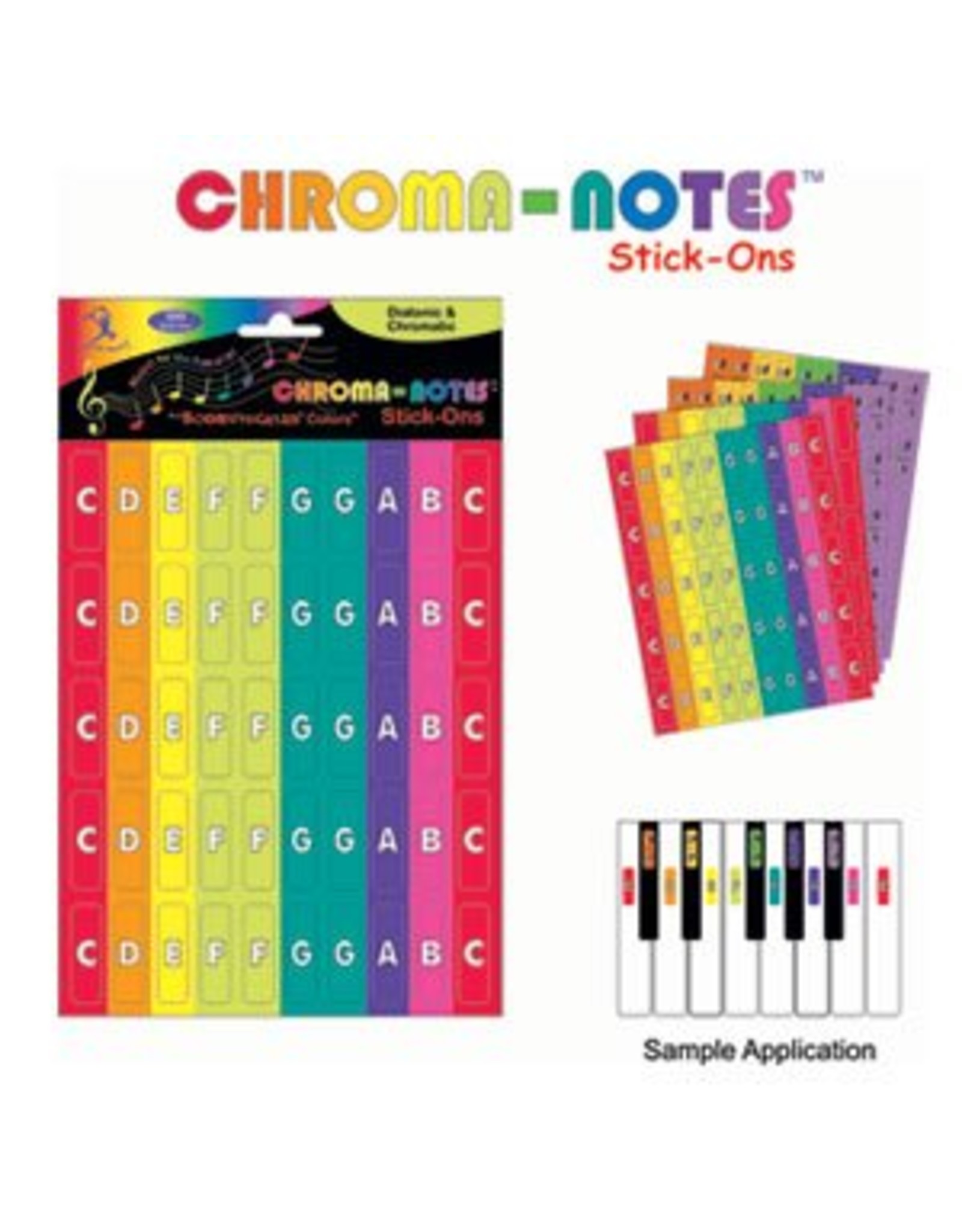 Boomwhackers  Chroma-Notes Stick-Ons BW CNS1 Color Coordination Stickers