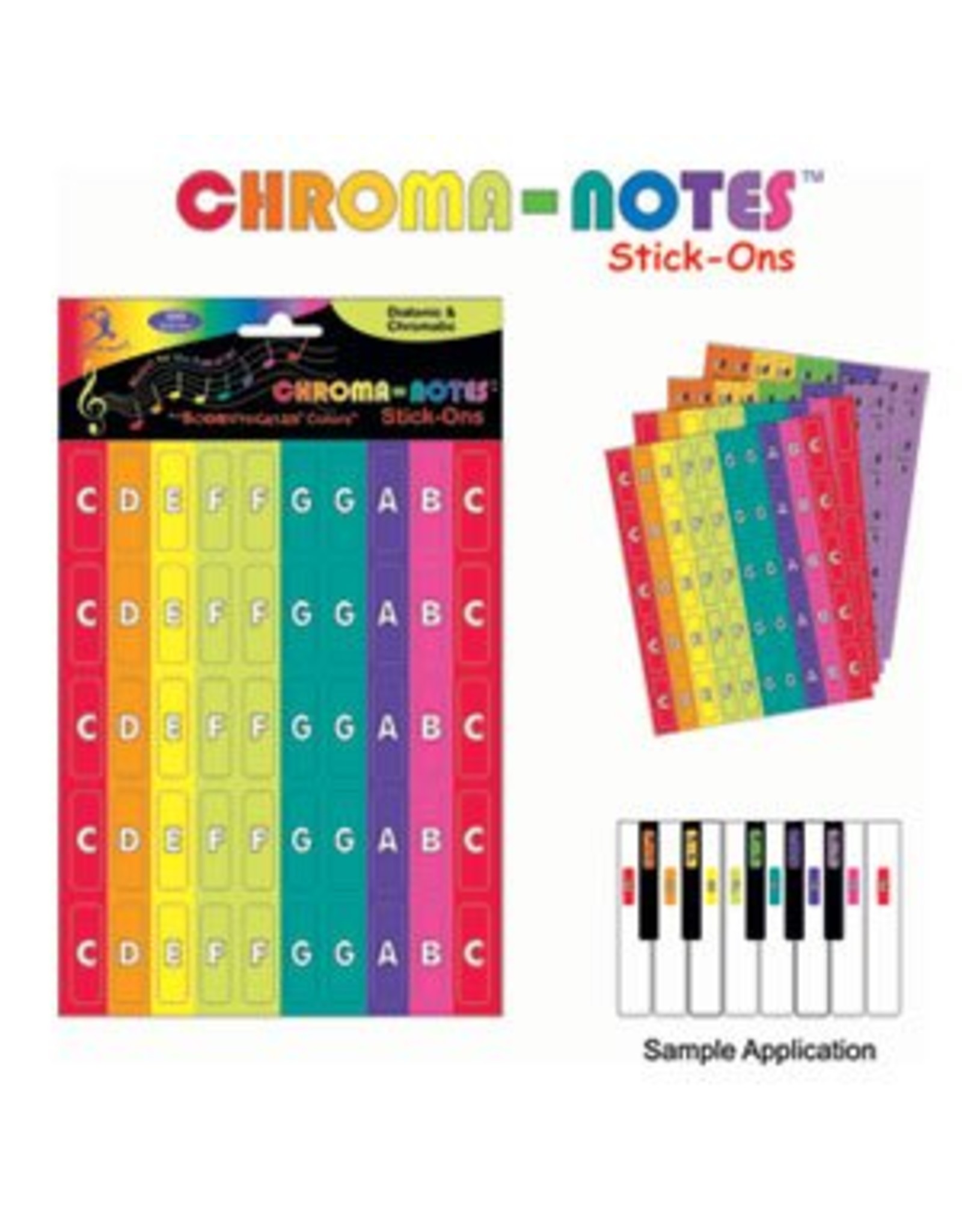 Boomwhackers Chroma-Notes Stick-Ons BW CNS1 Color Coordination Stickers