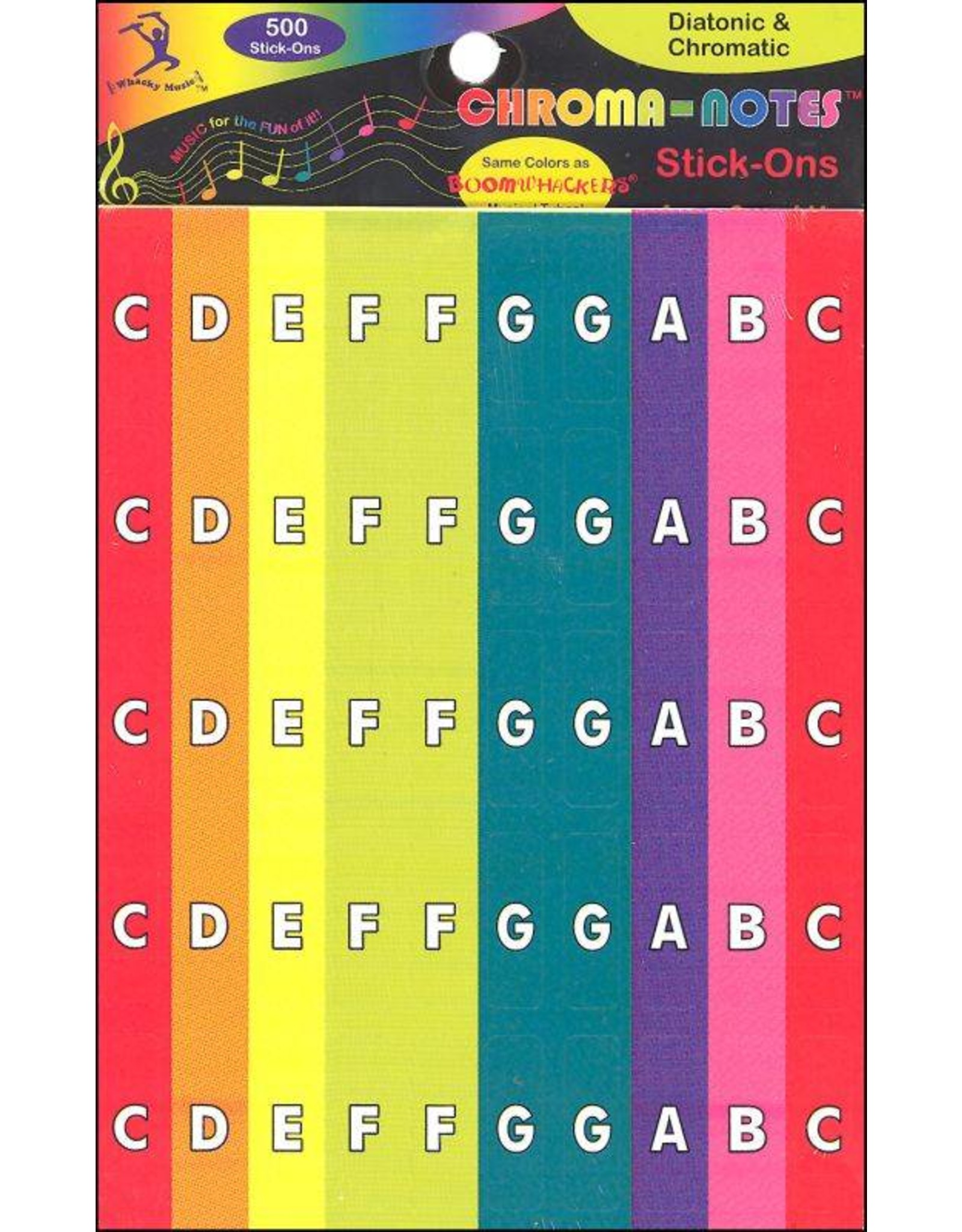 Boomwhackers Chroma-Notes Stick-Ons BW CNS1 Color Coordination Stickers