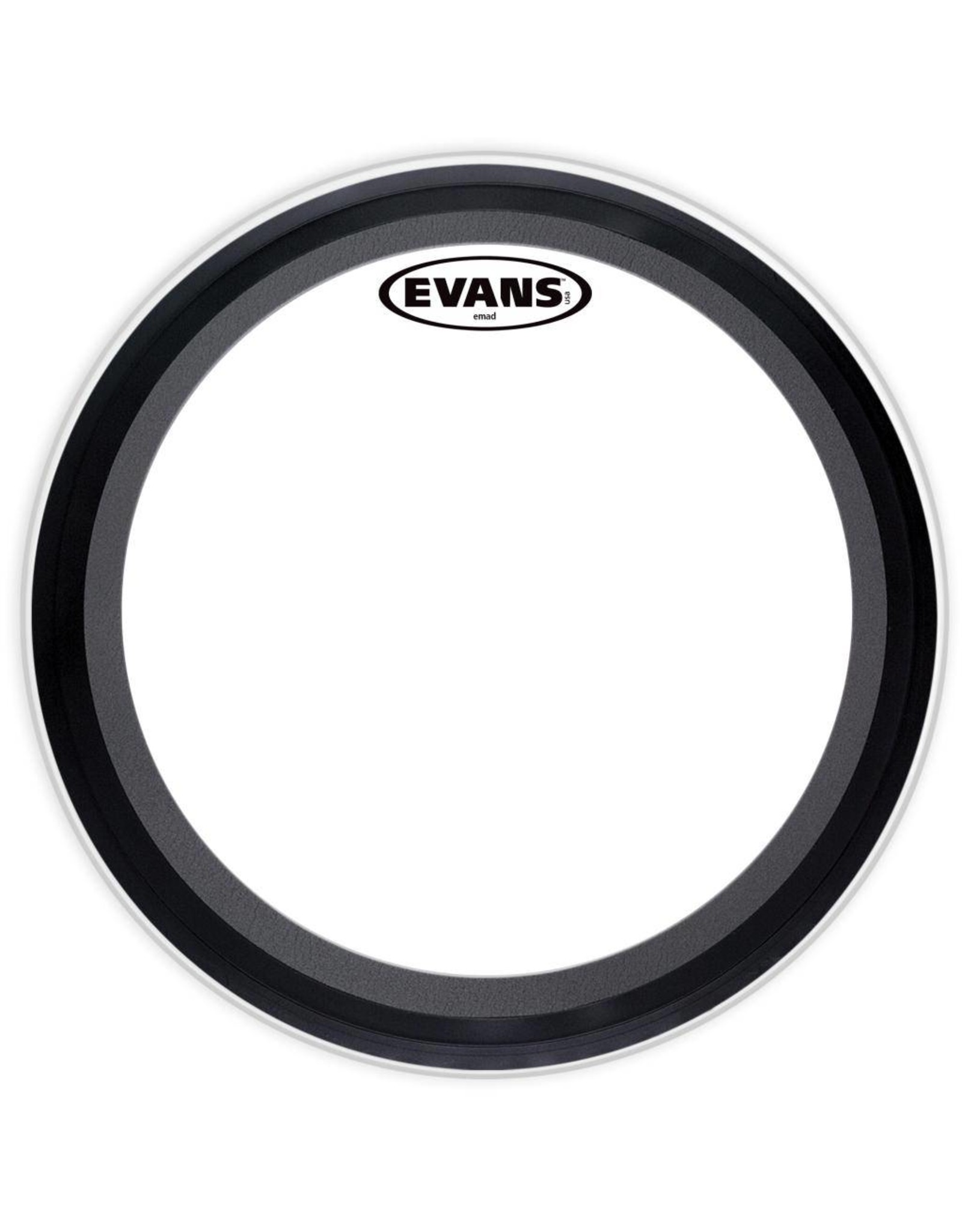 Evans BD24EMAD2 Emad2 Clear Bass Drum Well 24 "