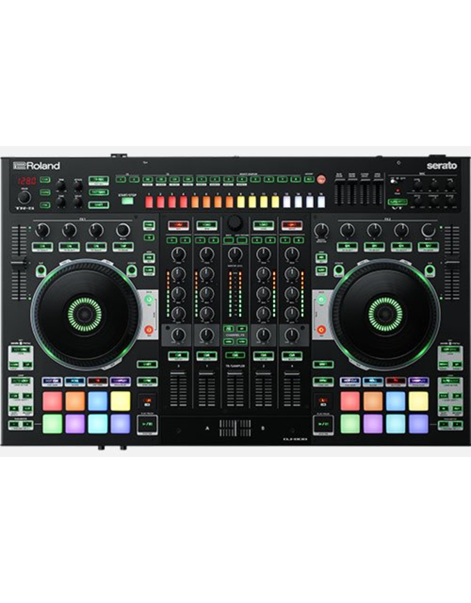 Roland Bundle DJ-808 DJ-Controller Serato DJ808 + case RRC-DJ808W winkelmodel