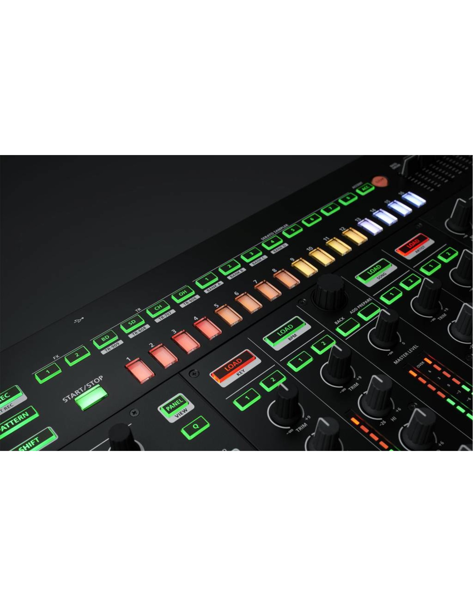 Roland Bundle DJ-808 DJ-Controller Serato DJ808 + case RRC-DJ808W winkelmodel