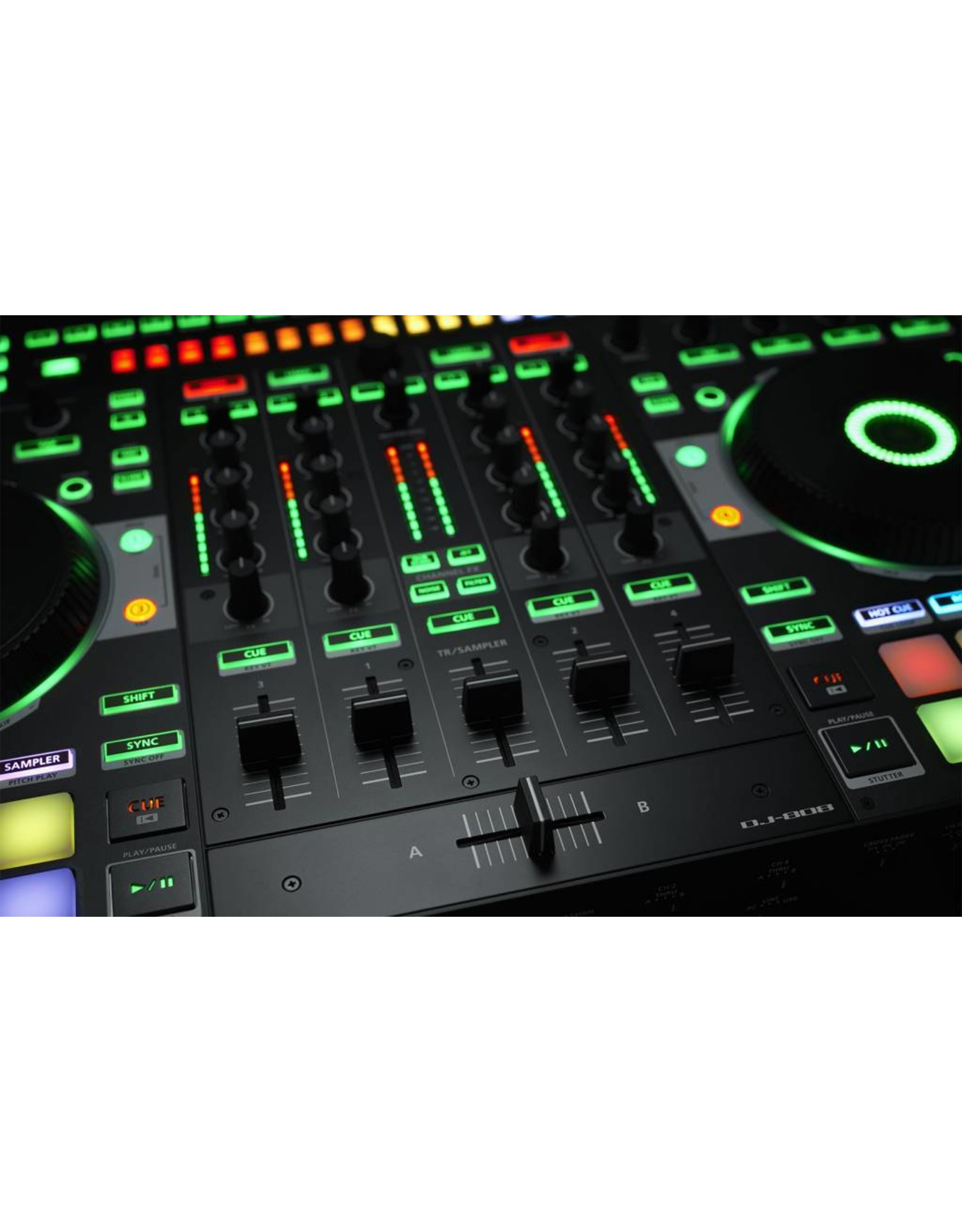Roland Bundle DJ-808 DJ-Controller Serato DJ808 + case RRC-DJ808W winkelmodel