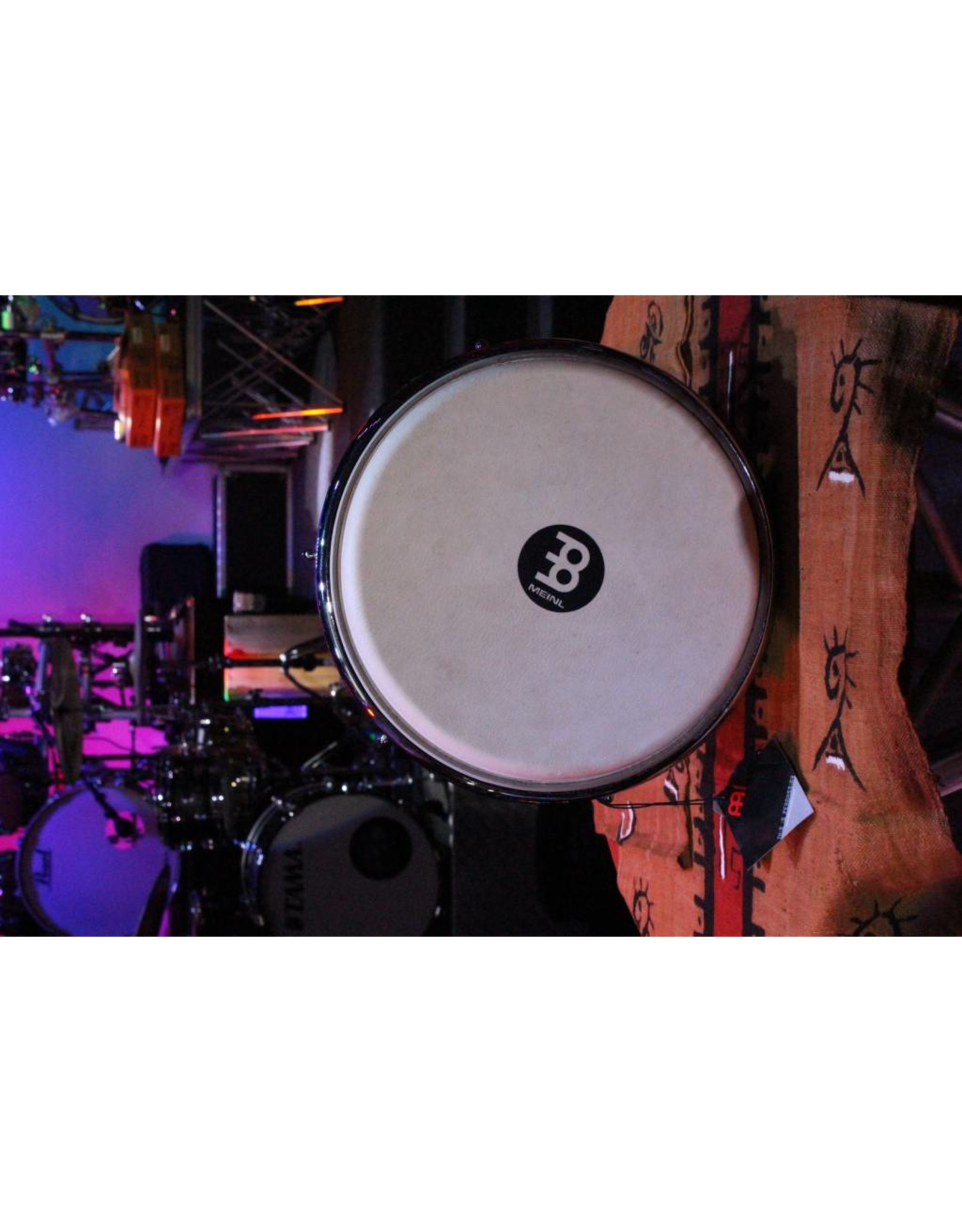 Meinl DJF3RSP fiber optic djembe, 12 inch red sparkle used model clearance