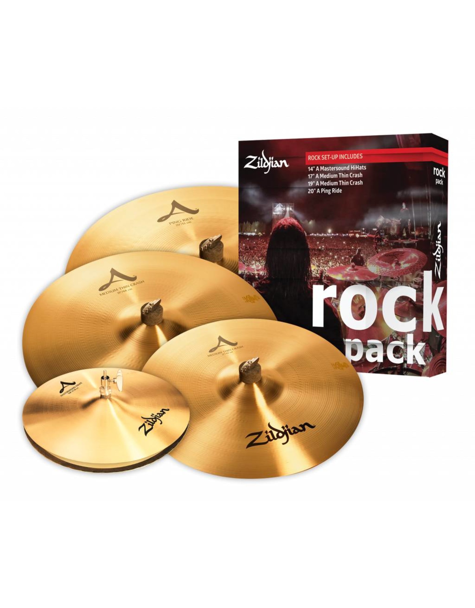 Zildjian ZILDJIAN Cymbal set, A Zildjian, Rock Pack, 14H/17+19Cr/21R