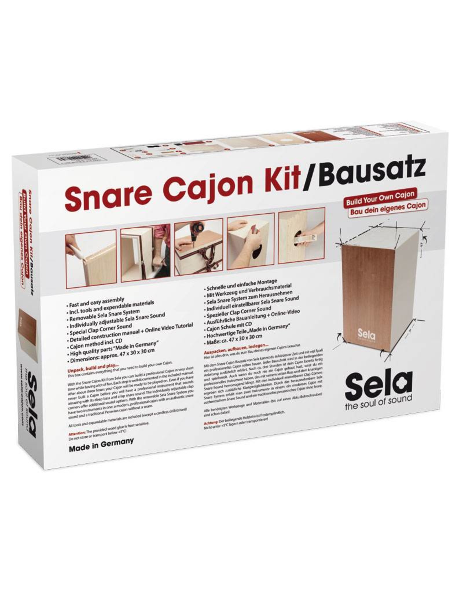 Sela SE 001 Snare Cajon Kit Medium bouwpakket zelfbouwcajon