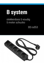 B System  Stekkerdoos 5 voudig voeding 3 meter BS-SD53