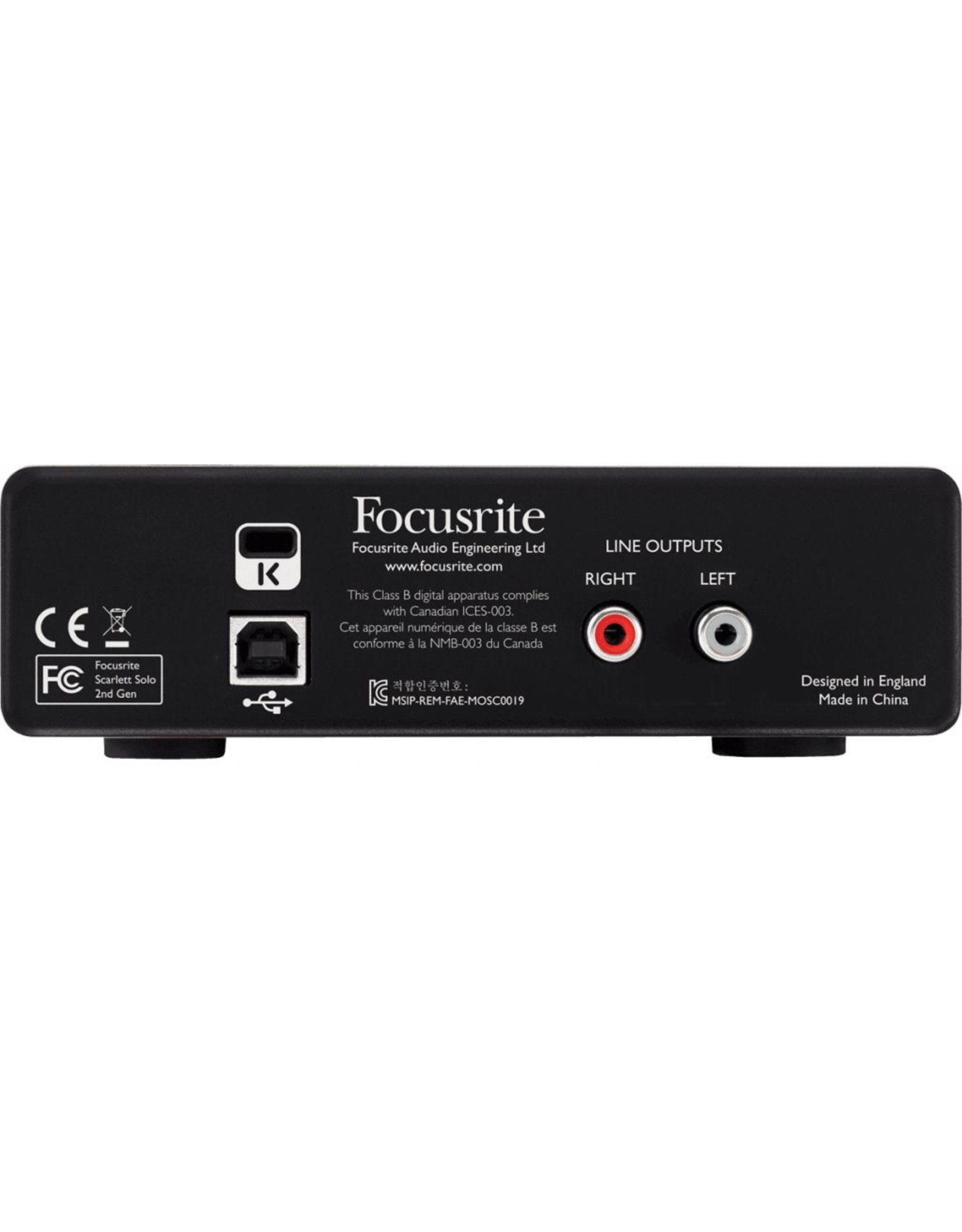 Focusrite RFO  Scarlett Solo (2nd Gen) USB Audio Interface