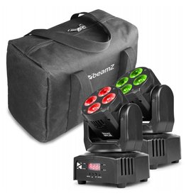 Beamz MHL36 Moving head set van 2 stuks in tas