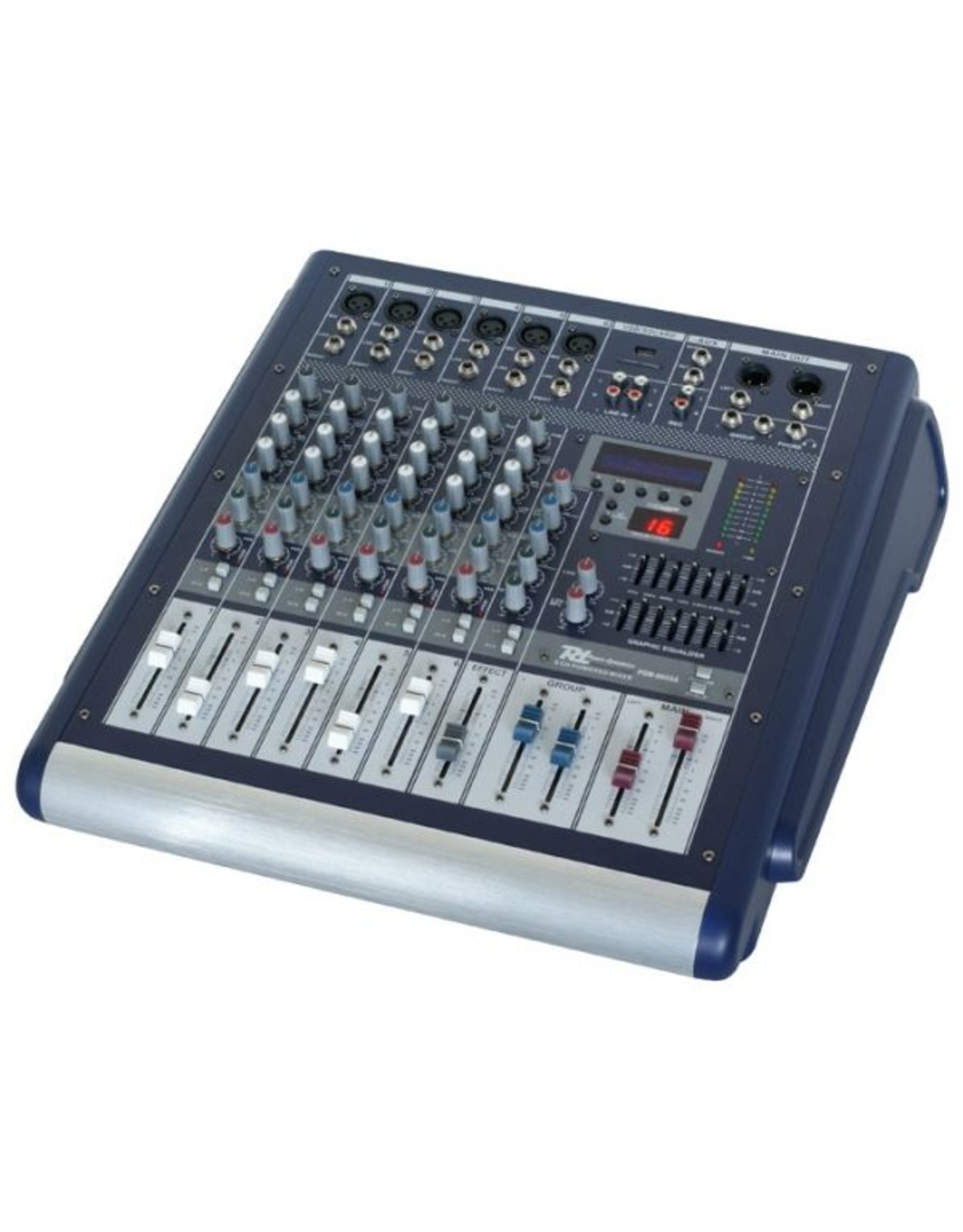 PD Power Dynamics PDM-S602A 6-Kanaals mixer met versterker DSP/MP3