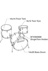 Tama LSP30CS-TWS S.L.P. Fat Spruce 3-delige shellset stage demo kit