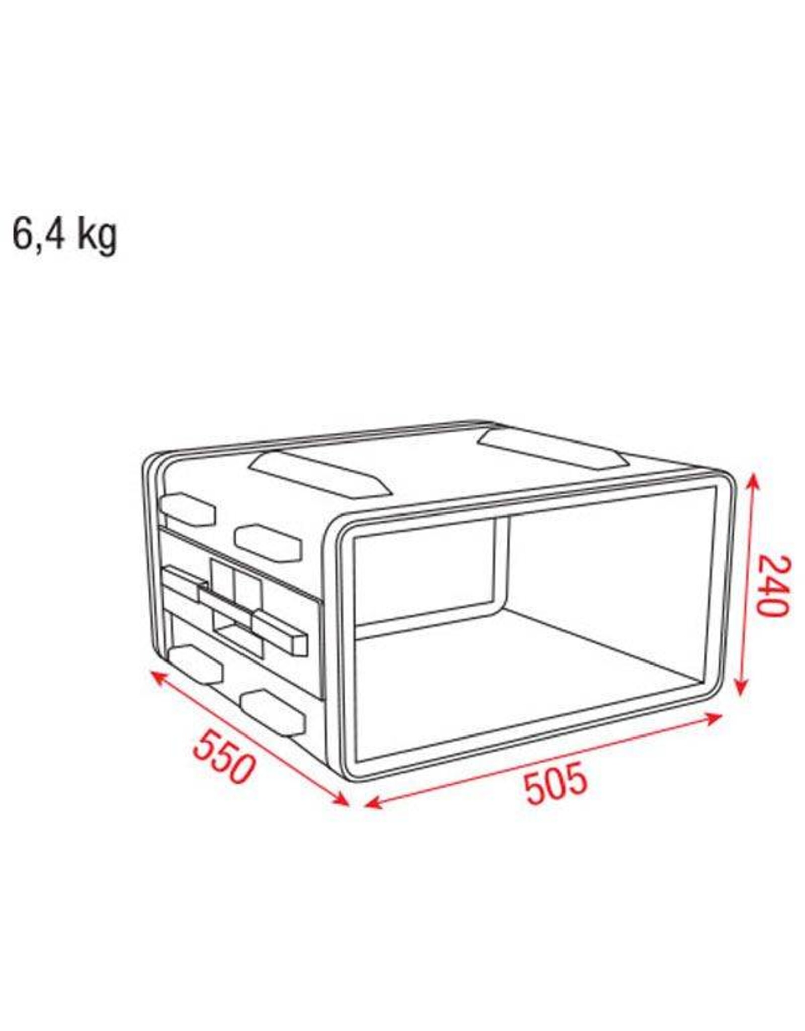 DAP audio pro DAP DoubleDoor Case 4U ABS kunstof D7102