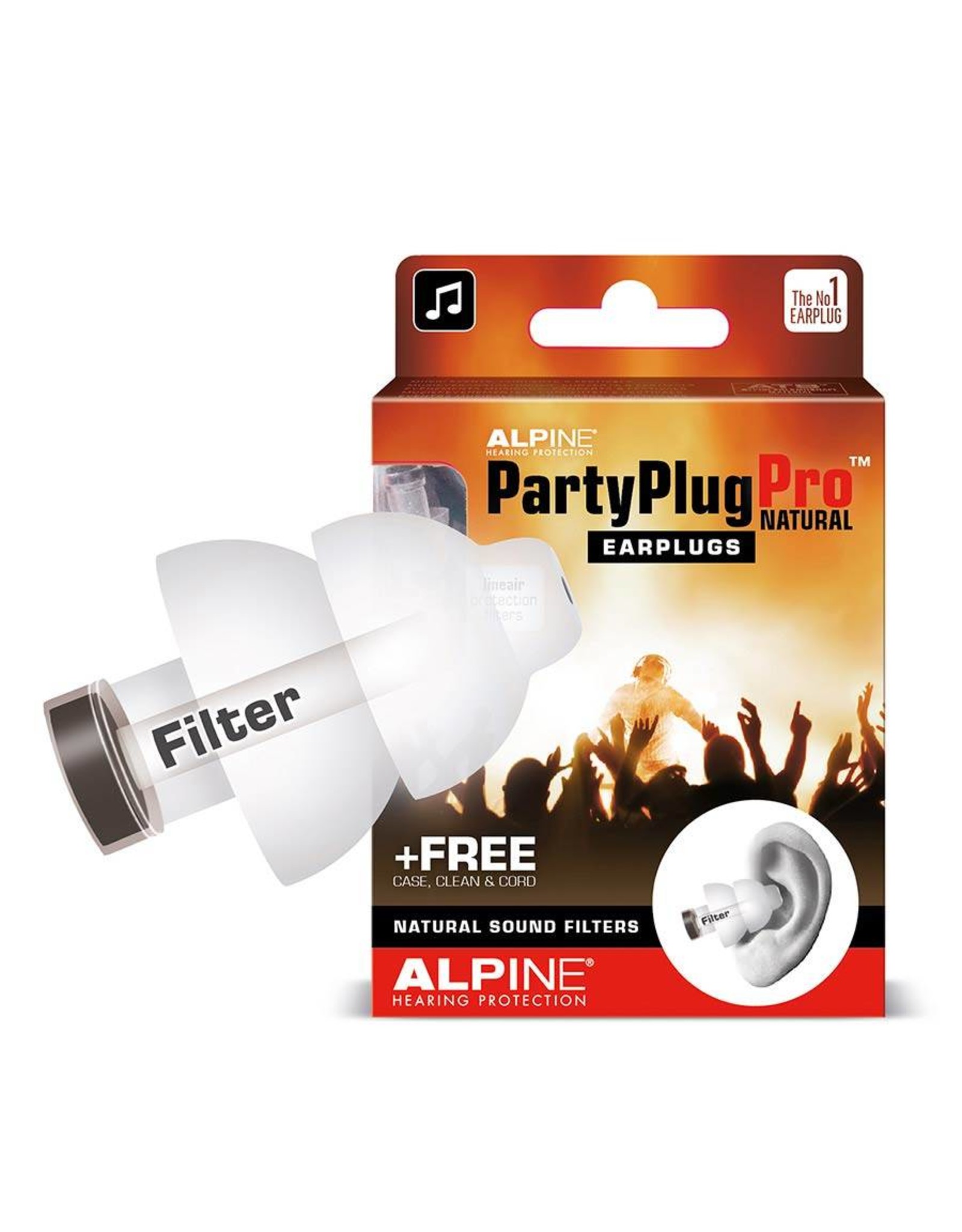 Alpine Partyplug  Pro Natural oordopjes gehoorbescherming ALP-PP/PRO