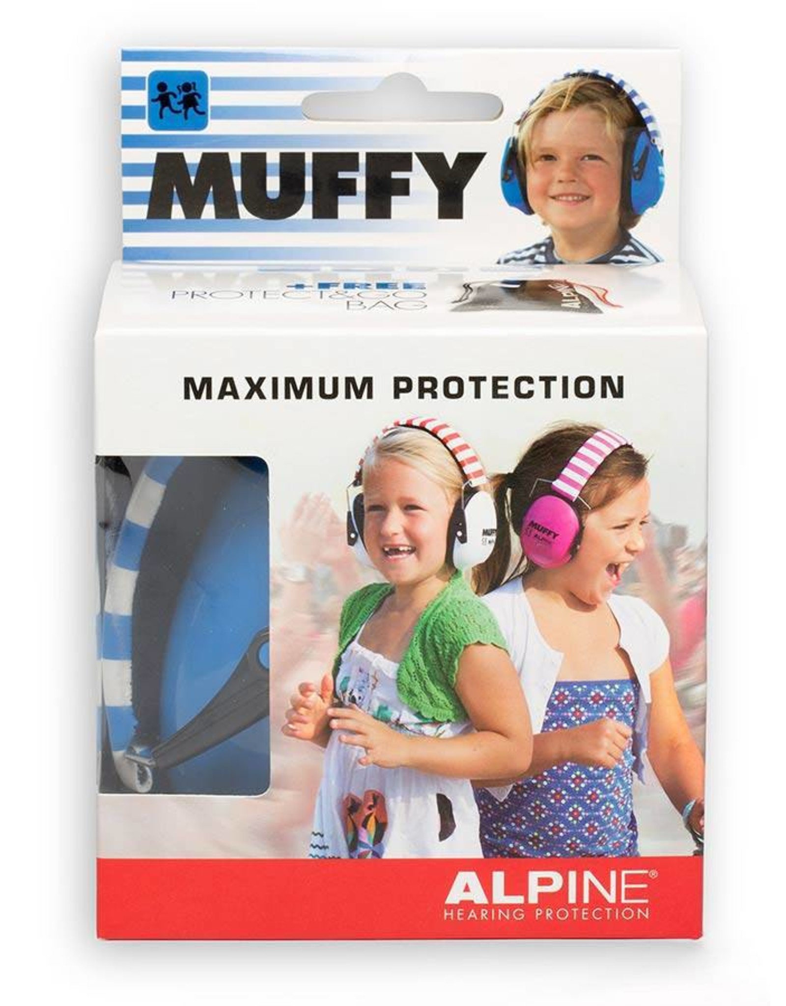 Alpine Muffy Kids weiß kapselgehorschutz