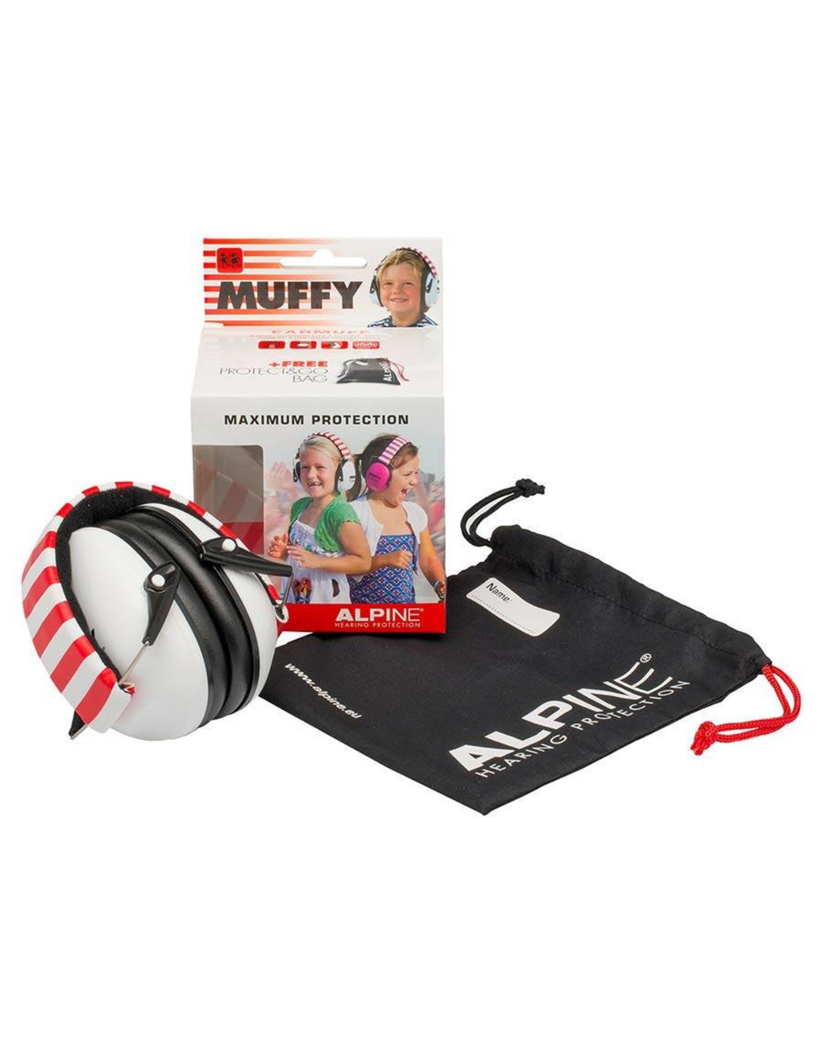 Alpine Muffy Kids weiß kapselgehorschutz