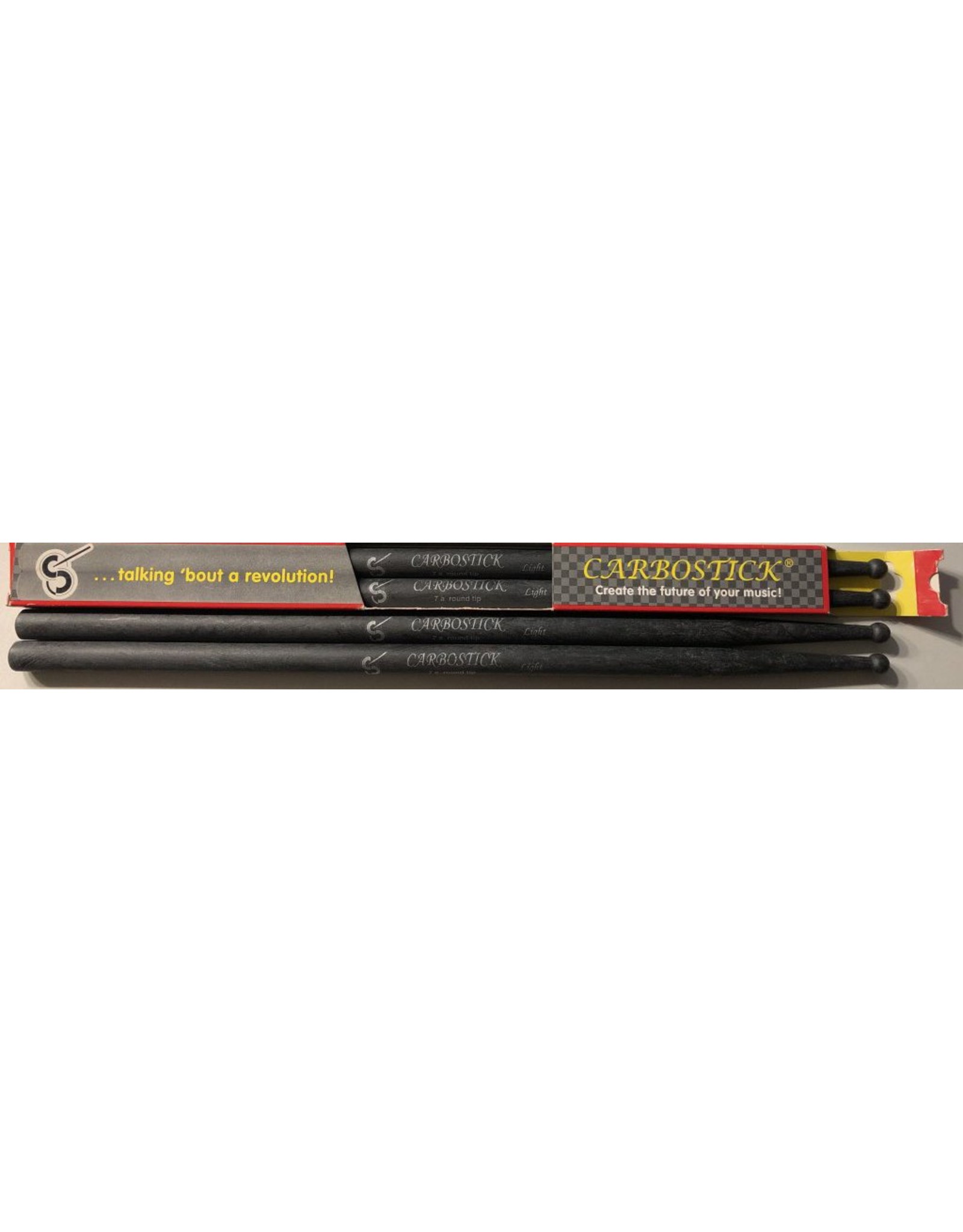 CARBOSTICK 7A Round Tip Light  Drumsticks Carbon