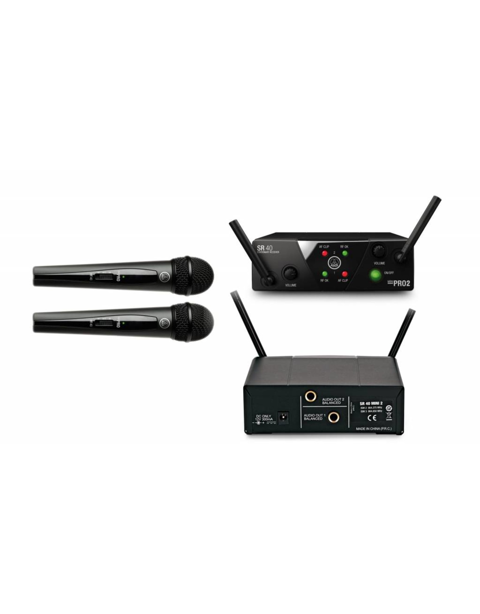 AKG WMS40 Pro Mini 2 Wireless Vocal Set 2 microfoons