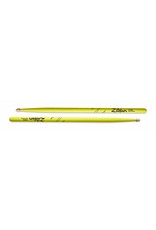 Zildjian  Z5AACDGY Drumsticks, Hickory Wood Tip 5A Acorn, neon yellow